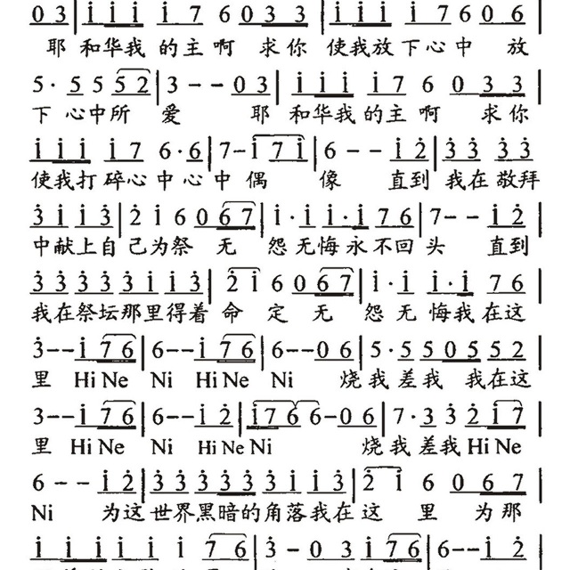 hi ne ni 我在这里 - 诗歌简谱 - 若水的相册 - 5sing