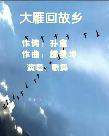 大雁回故乡简谱_大雁回故乡简谱乐谱