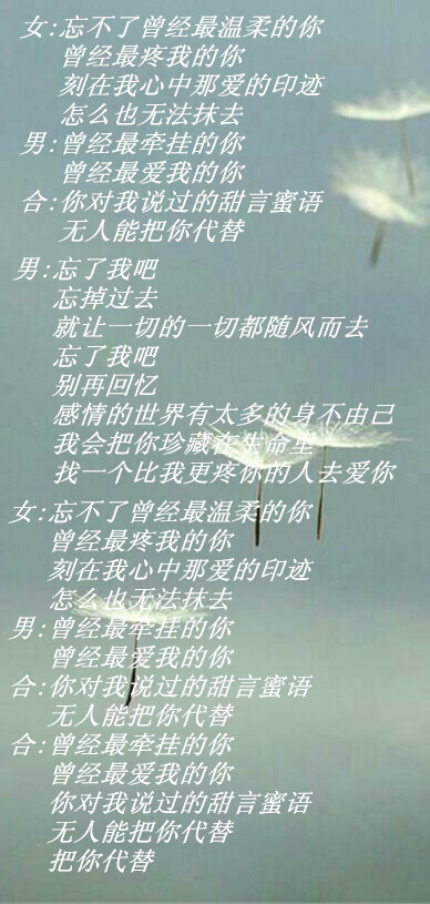 忘不了曾经的你简谱_忘不了曾经的你 高安 郭玲 简谱