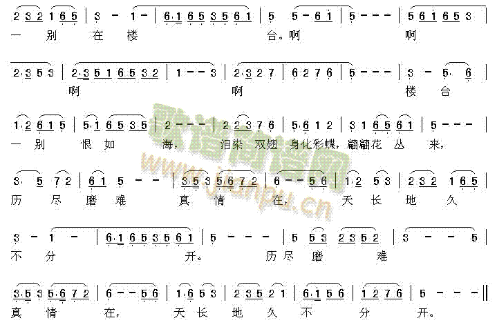 电子琴梁祝化蝶简谱_梁祝化蝶简谱(3)