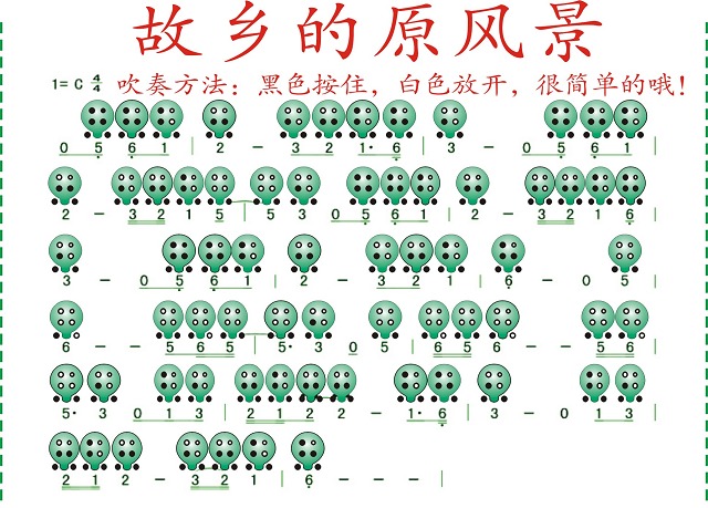 故土陶笛简谱_陶笛简谱(2)