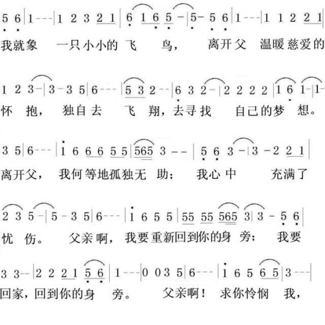 小小信鸽快快飞简谱_小小信鸽快快飞(3)