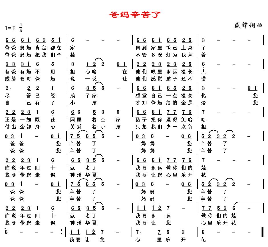 老妈辛苦了简谱_老妈你辛苦了简谱(2)