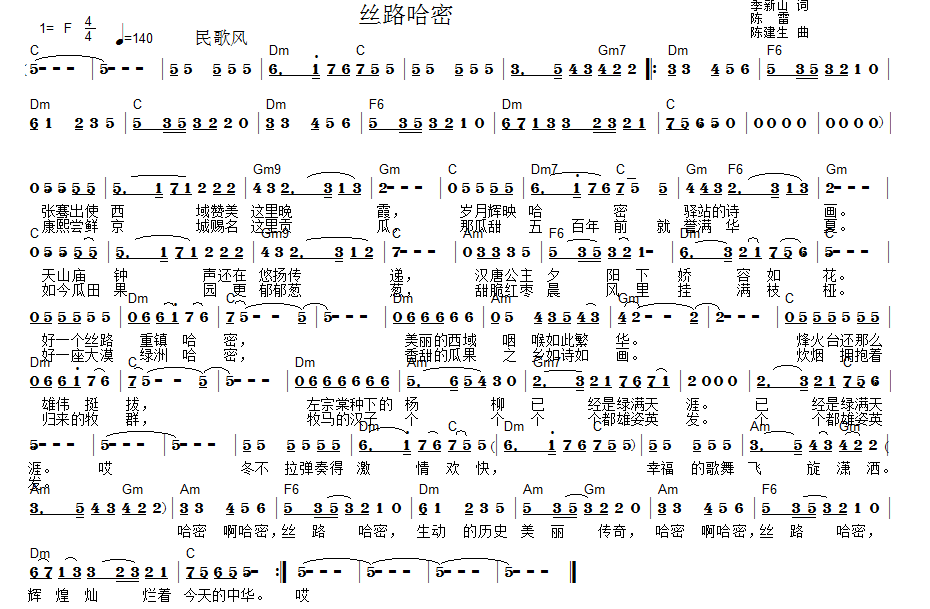 哈密简谱_哈密职业技术学院(2)